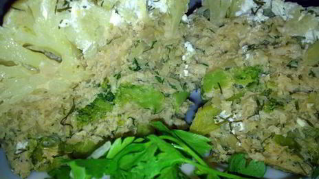 запеканка из цветной капусты с брокколи