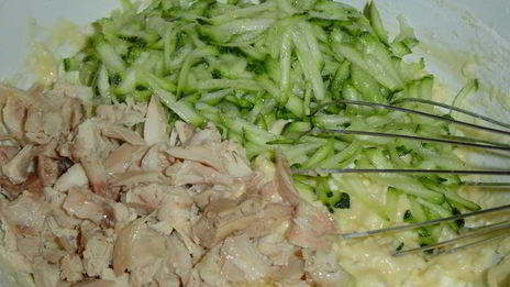 запеканка кабачково-творожная с курятиной