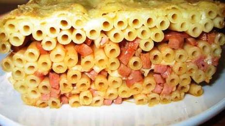 запеканка макаронная с колбасой