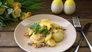 Запеканка мясная сытная