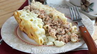 Запеканка Пастицио из макарон с фаршем по-гречески