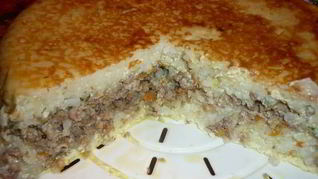 Запеканка рисовая с фаршем