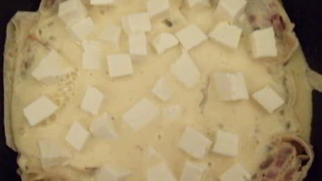 запеканка с беконом на сковороде