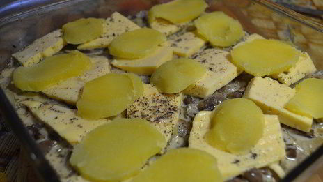 запеканка с картофелем и лесными грибами