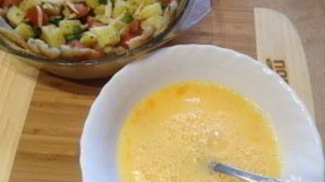 запеканка с корюшкой