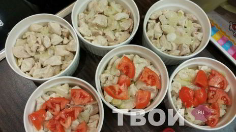 запеканка с курицей в формочках