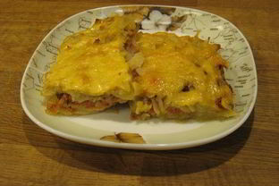 Запеканка с мясом и помидорами