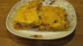 Запеканка с мясом и помидорами