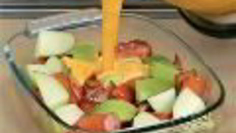 запеканка с сосисками и яблоками