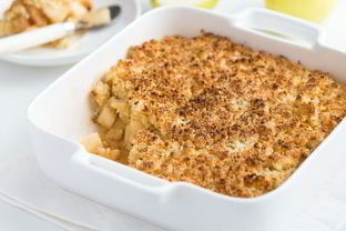 Запеканка с яблоками и овсянкой