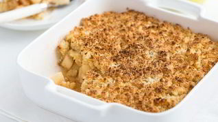 Запеканка с яблоками и овсянкой