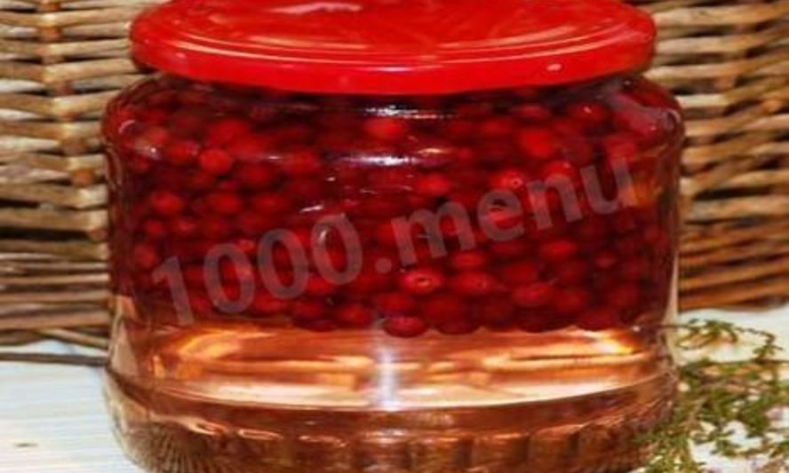 Рецепт брусники на воде с сахаром