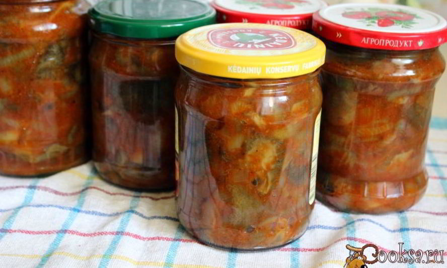 Рецепт грибов в томатном соусе на зиму