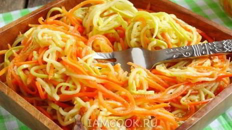 кабачки с морковью по-корейски на зиму
