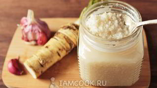Хрен с чесноком на зиму
