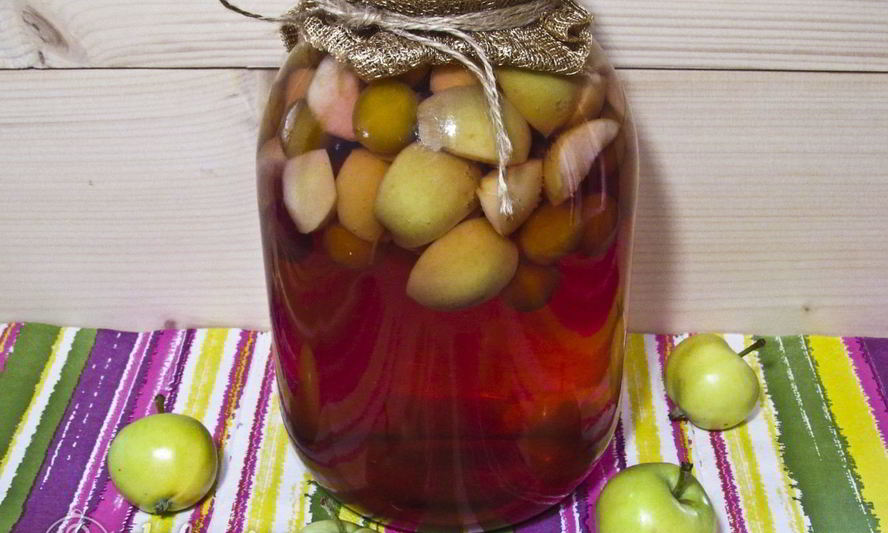 Рецепт компота из алычи и яблок на зиму