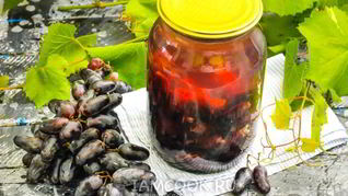 Компот из черного винограда на зиму