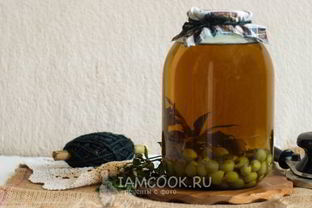 Компот из крыжовника с мятой