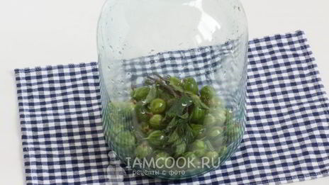 компот из крыжовника с мятой