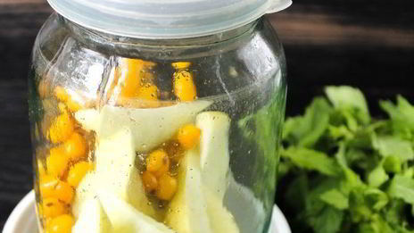 компот из облепихи и яблок на зиму