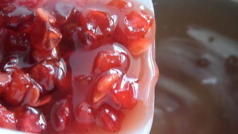 компот из ревеня, яблока и калины