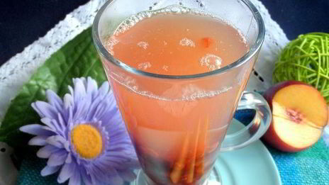 компот из ревеня, яблока и калины