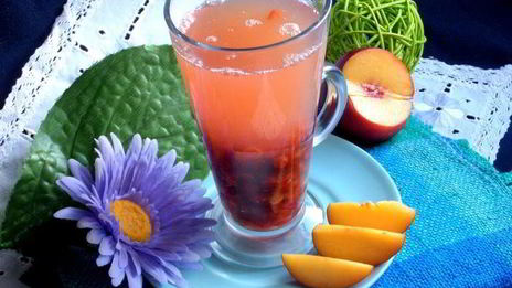 компот из ревеня, яблока и калины