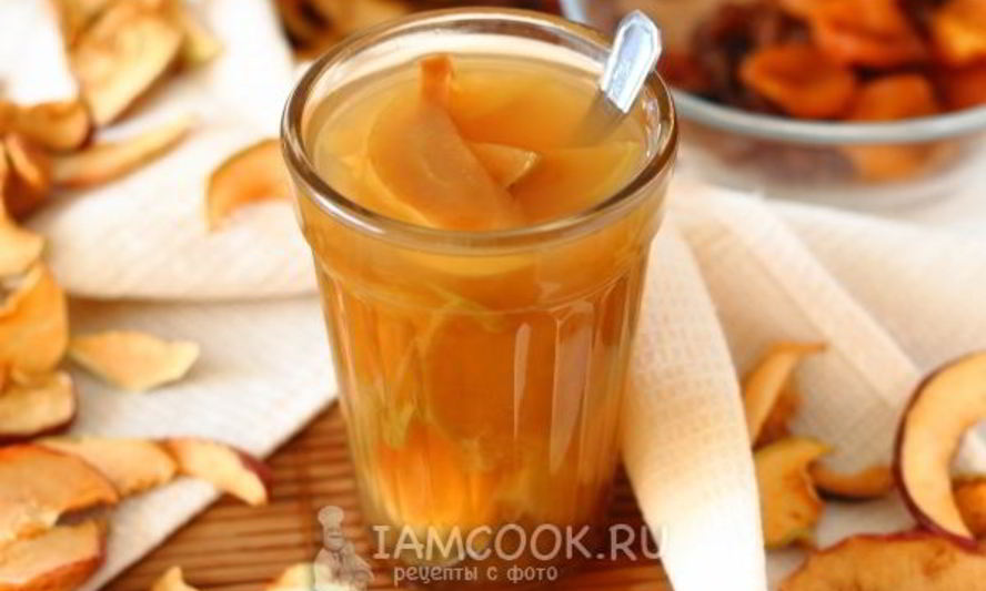 Рецепт компота из сушеных яблок, изюма и кураги