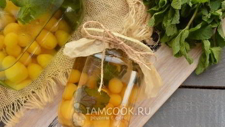 компот из желтой черешни на зиму