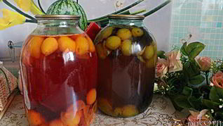 Сливовый компот с базиликом на зиму