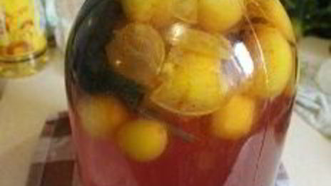 сливовый компот с базиликом на зиму