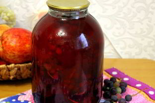 Виноградный компот на зиму