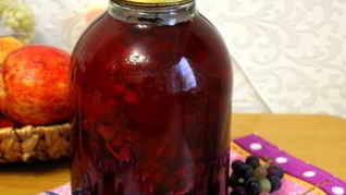 Виноградный компот на зиму