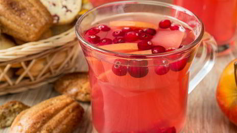 яблочно-клюквенный компот с имбирем