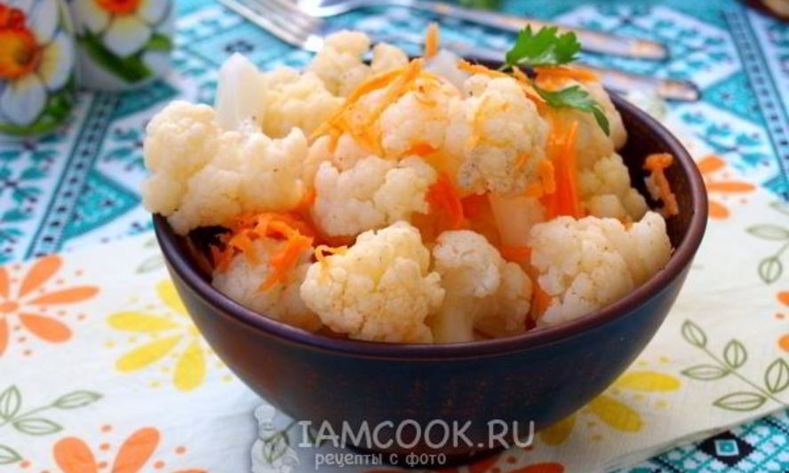 Рецепт быстрой маринованной цветной капусты