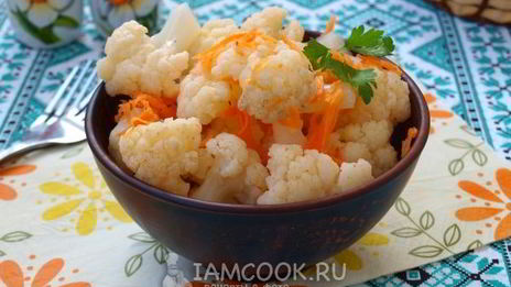 быстрая маринованная цветная капуста