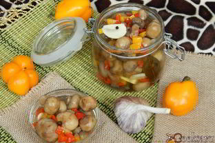 Быстрые маринованные шампиньоны