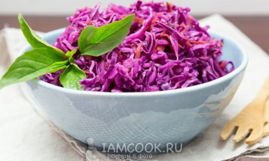 Рецепт маринованной краснокочанной капусты