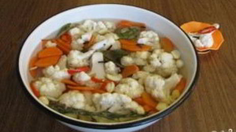 маринованная цветная капуста с морковкой
