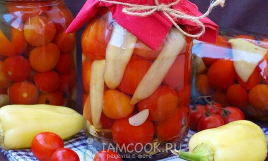 Рецепт помидоров черри маринованные с болгарским перцем