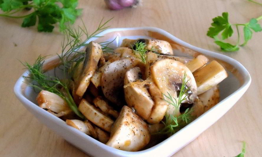 Рецепт шампиньонов, маринованных в соевом соусе с медом