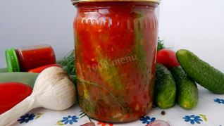 Огурцы на зиму в томатной пасте