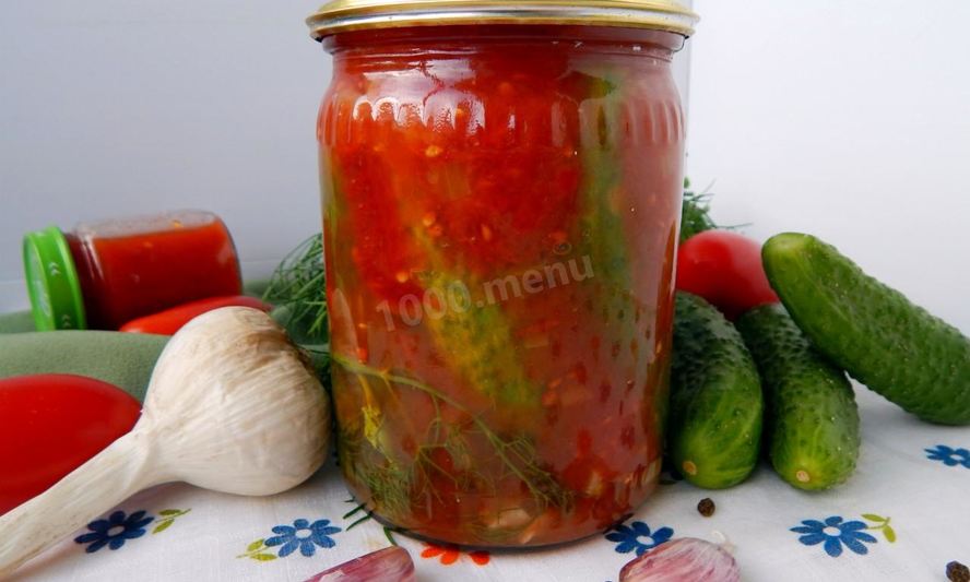 Рецепт огурцов на зиму в томатной пасте