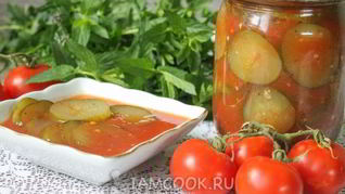 Огурцы в томатной заливке на зиму