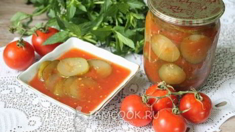 огурцы в томатной заливке на зиму