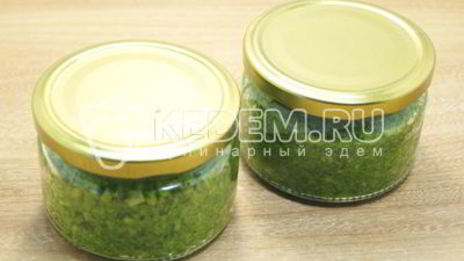 паста из чесночных стрелок на зиму