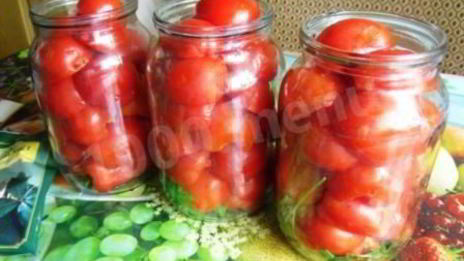 помидоры на зиму в желе с петрушкой и кинзой