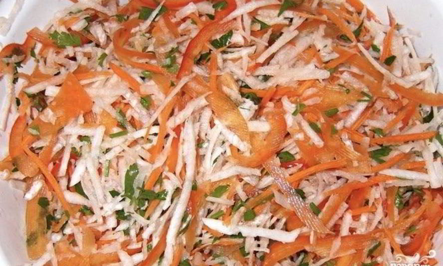 Рецепт салата из редьки на зиму