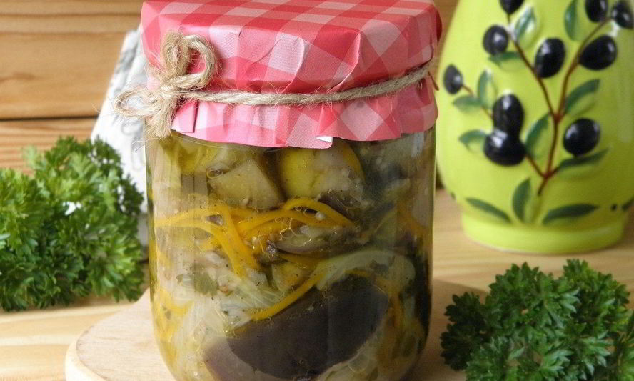 Рецепт синеньких с морковкой по-корейски на зиму