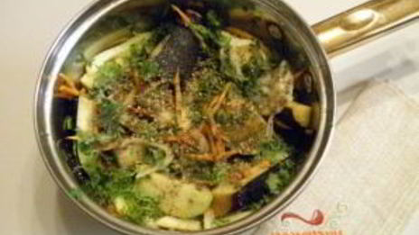 синенькие с морковкой по-корейски на зиму